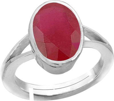 Sidharth Gems 7.25 Ratti 6.00 Carat Natural Ruby Stone Manik Ring Adjustable Panchdhatu Ring Brass Ruby Gold Plated Ring