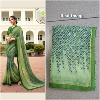 VIRHAN Self Design Daily Wear Georgette Saree(Multicolor)