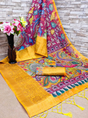 Classy Foriever Printed Sambalpuri Cotton Silk Saree(Multicolor)