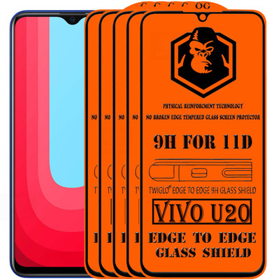 TWIGLO Edge To Edge Tempered Glass for VIVO U20(Pack of 5)