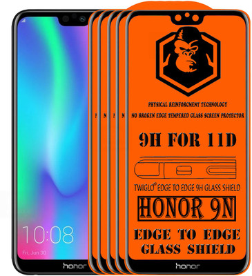 TWIGLO Edge To Edge Tempered Glass for Honor 9N(Pack of 5)