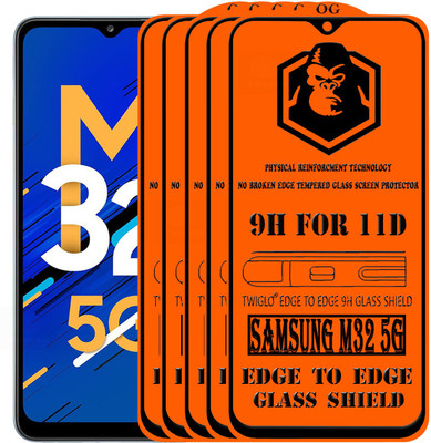 TWIGLO Edge To Edge Tempered Glass for SAMSUNG M32 5G(Pack of 5)
