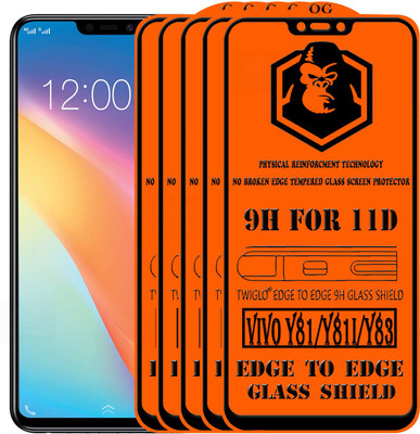 TWIGLO Edge To Edge Tempered Glass for VIVO Y83(Pack of 5)