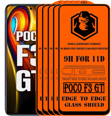 TWIGLO Edge To Edge Tempered Glass for REDMI POCO F3 GT(Pack of 5)