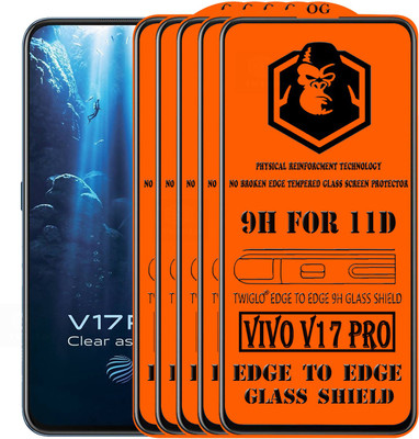TWIGLO Edge To Edge Tempered Glass for VIVO V17 PRO(Pack of 5)