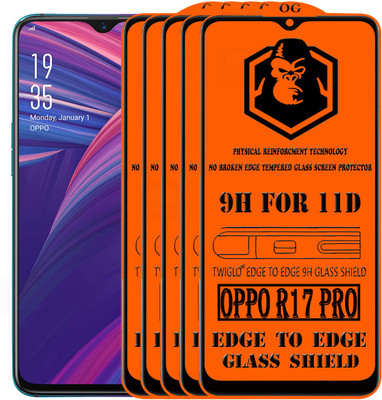TWIGLO Edge To Edge Tempered Glass for OPPO R17 PRO(Pack of 5)