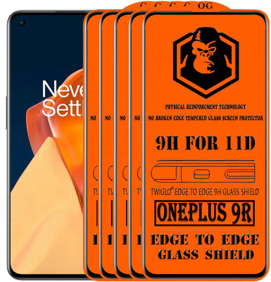 TWIGLO Edge To Edge Tempered Glass for ONEPLUS 9R(Pack of 5)