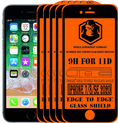 TWIGLO Edge To Edge Tempered Glass for Apple iPhone 7(Pack of 5)