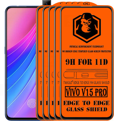 TWIGLO Edge To Edge Tempered Glass for VIVO V15 PRO(Pack of 5)
