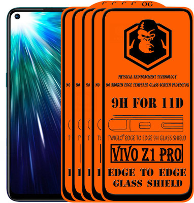 TWIGLO Edge To Edge Tempered Glass for VIVO Z1 pro(Pack of 5)