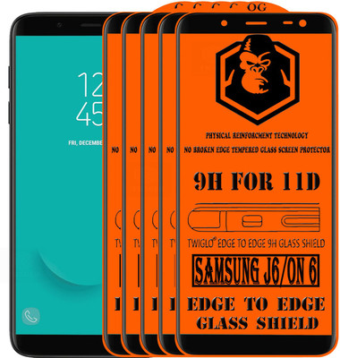 TWIGLO Edge To Edge Tempered Glass for Samsung Galaxy On6(Pack of 5)