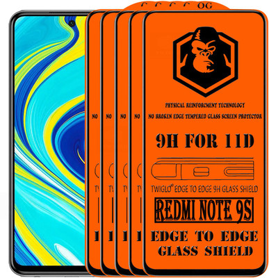 TWIGLO Edge To Edge Tempered Glass for REDMI NOTE 9S(Pack of 5)