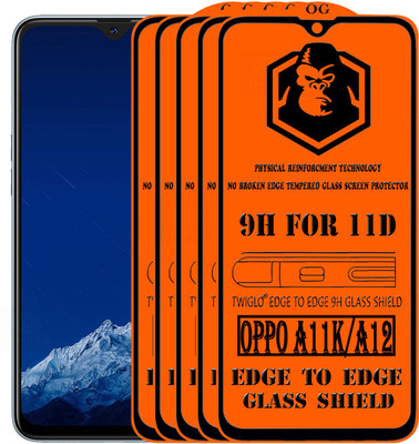 TWIGLO Edge To Edge Tempered Glass for OPPO A11K(Pack of 5)