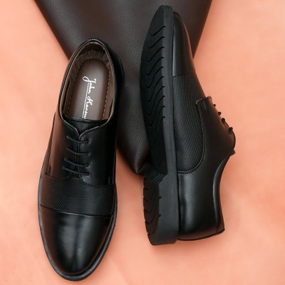 John Karsun Lace Up Shoes For Men(Black)
