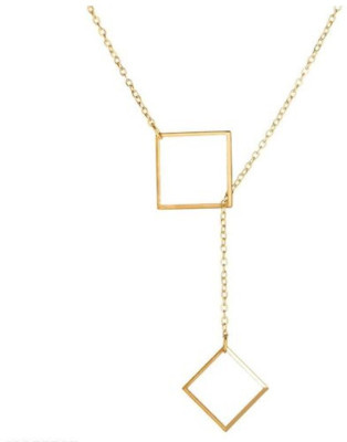 Vembley Vembley Women Fashion Squre Shaped Necklace Gold-plated Plated Alloy Chain