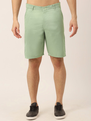 JAINISH Solid Men Green Basic Shorts