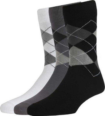 FOXSTON Men Solid Mid-Calf/Crew(Pack of 3)