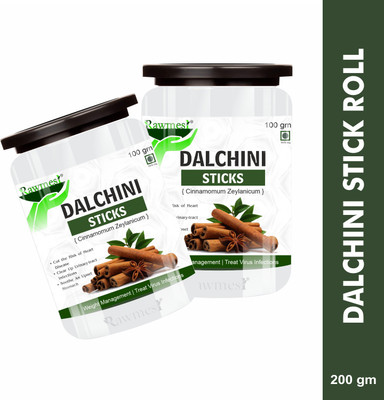 Rawmest Best Quality USDA Organic Ceylon Cinnamon Sticks-200GM |Dalchini Sticks(2 x 100)