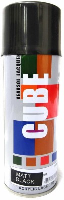 CUBE Cube Aerosol Multi Purpose Spray Paint Black Spray Paint 650 ml(Pack of 1)