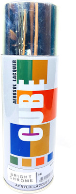 CUBE Cube Aerosol Multi Purpose Spray Paint Silver Spray Paint 650 ml(Pack of 1)