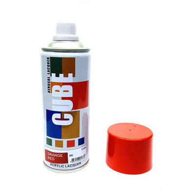 CUBE Cube Aerosol Multi Purpose Spray Paint Red Spray Paint 500 ml(Pack of 1)