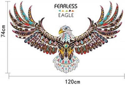 Indian Royals 74 cm New Eagle Wings Large Wall Stickers Wall Sticker (60 CM X 90 CM) Self Adhesive Sticker(Pack of 1)
