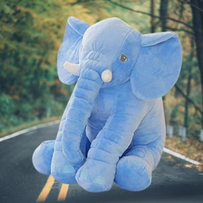 Ktkashish Toys SOFT BLUE ELEPHANT PILLOW_H FOR YOUR KIDS (50-60 CM)  - 55 cm(Blue)
