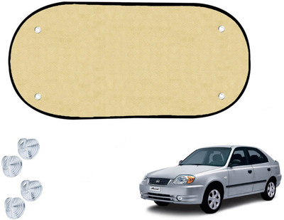 EXCHANGE CARTRENDING Rear Window Sun Shade For Hyundai Universal For Car(Beige)