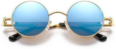 I REBEL Round Sunglasses(For Men & Women, Blue)