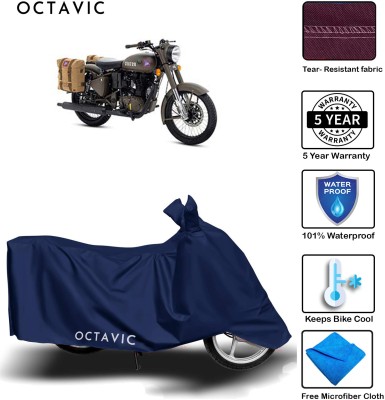 AUTOCAD Waterproof Two Wheeler Cover for Royal Enfield(Classic 500, Blue)