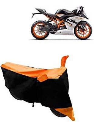APNEK Waterproof Two Wheeler Cover for KTM(RC 390, Orange, Black)