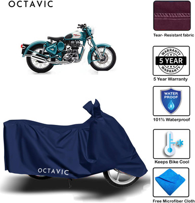 AUTOCAD Waterproof Two Wheeler Cover for Royal Enfield(500, Blue)