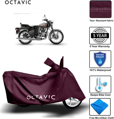 AUTOCAD Waterproof Two Wheeler Cover for Royal Enfield(Bullet 500, Maroon)