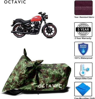 octavic Waterproof Two Wheeler Cover for Royal Enfield(Thunderbird 350, Green)