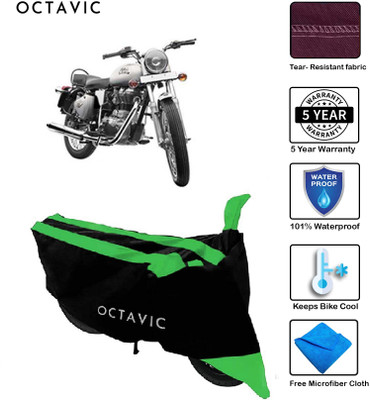 octavic Waterproof Two Wheeler Cover for Royal Enfield(Bullet 350, Green)
