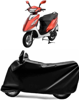 Mdstar Waterproof Two Wheeler Cover for TVS(Scooty Streak, Black)