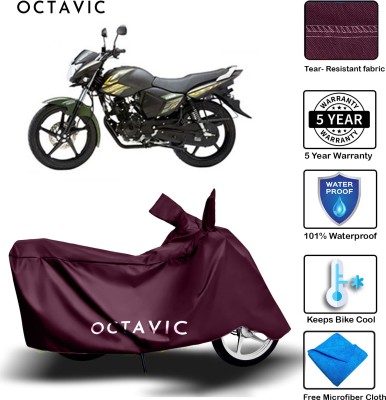 AUTOCAD Waterproof Two Wheeler Cover for Yamaha(Saluto, Maroon)