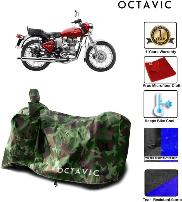 octavic Waterproof Two Wheeler Cover for Royal Enfield(Electra Delux, Green)