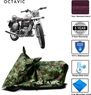octavic Waterproof Two Wheeler Cover for Royal Enfield(Bullet 350, Green)