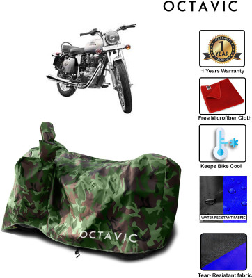 octavic Waterproof Two Wheeler Cover for Royal Enfield(Bullet 350, Green)
