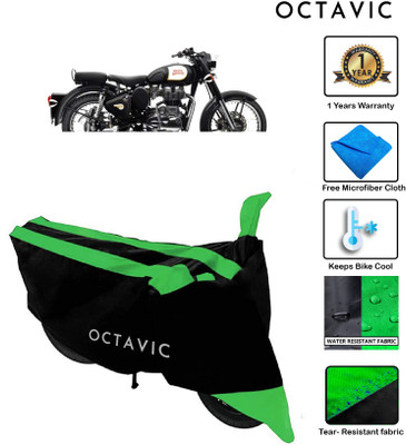 octavic Waterproof Two Wheeler Cover for Royal Enfield(Classic 350, Green)