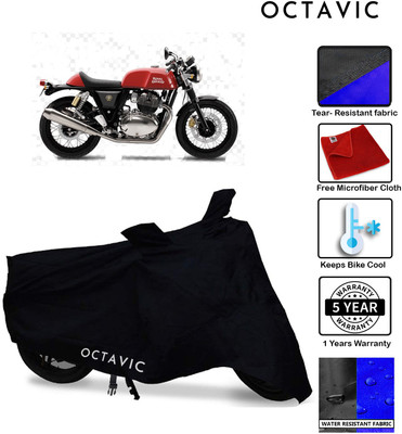octavic Waterproof Two Wheeler Cover for Royal Enfield(Continental GT, Black)