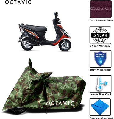 octavic Waterproof Two Wheeler Cover for TVS(Zest, Blue)
