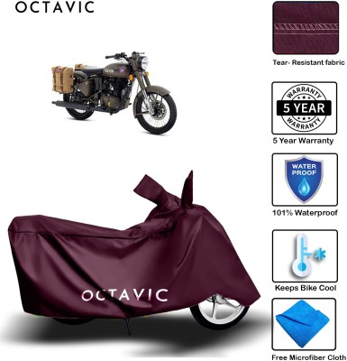 AUTOCAD Waterproof Two Wheeler Cover for Royal Enfield(Classic 500, Maroon)