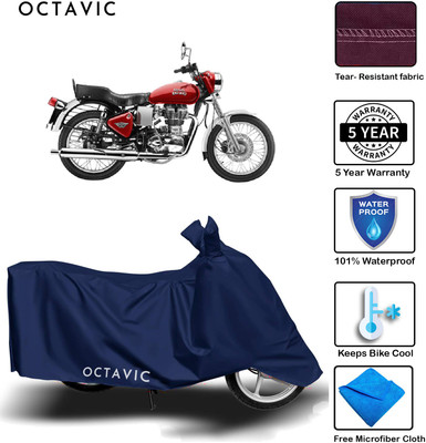 AUTOCAD Waterproof Two Wheeler Cover for Royal Enfield(Electra Delux, Blue)