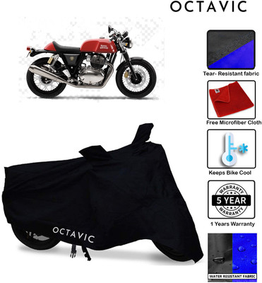 octavic Waterproof Two Wheeler Cover for Royal Enfield(Continental GT, Black)