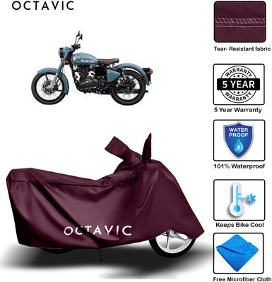 AUTOCAD Waterproof Two Wheeler Cover for Royal Enfield(Classic 350, Maroon)