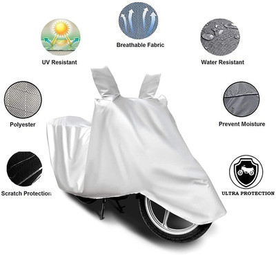 octavic Waterproof Two Wheeler Cover for Mahindra(Mojo, Silver)