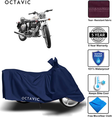 AUTOCAD Waterproof Two Wheeler Cover for Royal Enfield(Bullet 350, Blue)