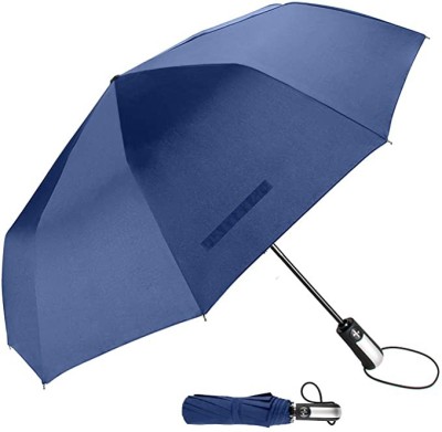 Conquest Auto Open And 3 Fold Umbrella For Protection Against Rain Sun&UV Rays with cover Umbrella(Blue)